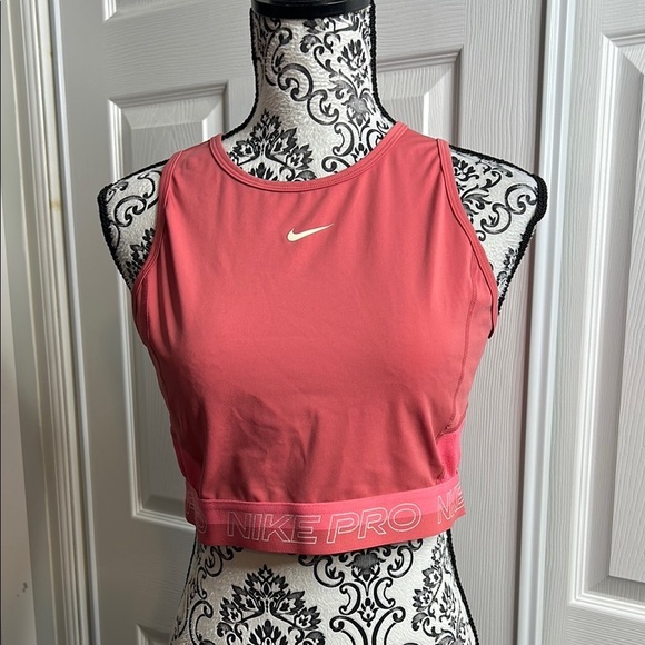 Nike Pro Pink Sports Bra No Padding Dri Fit M - Picture 1 of 5